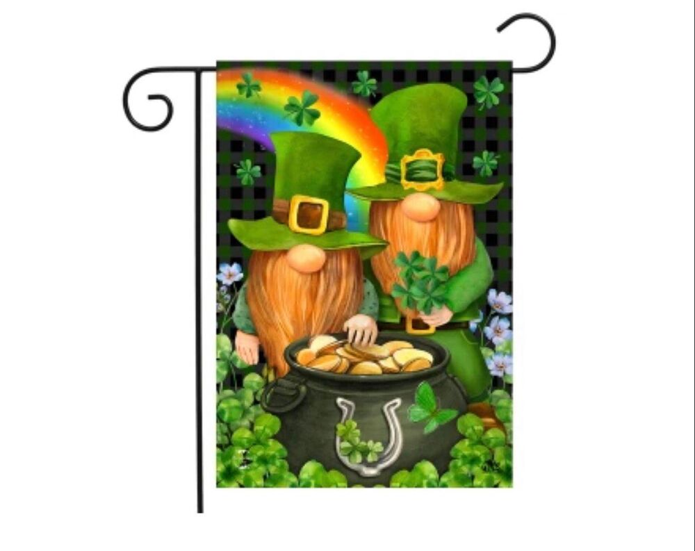 Irish Gnomes St. Patrick's Day Garden Flag